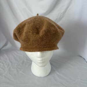 Halston brown tan beret hat fall winter one size new with tags NWT